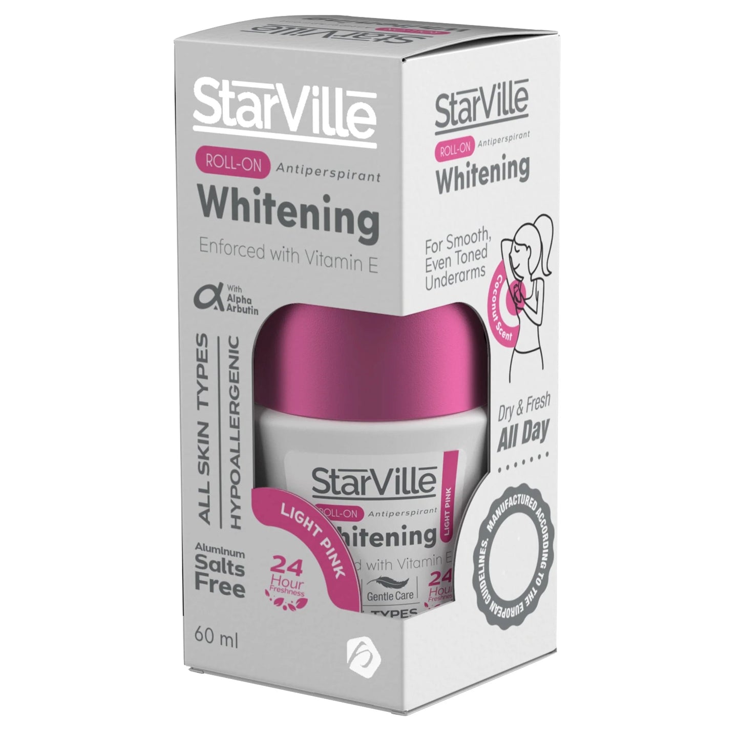 Starville Whitening Roll on Light Pink with Coconut Scent