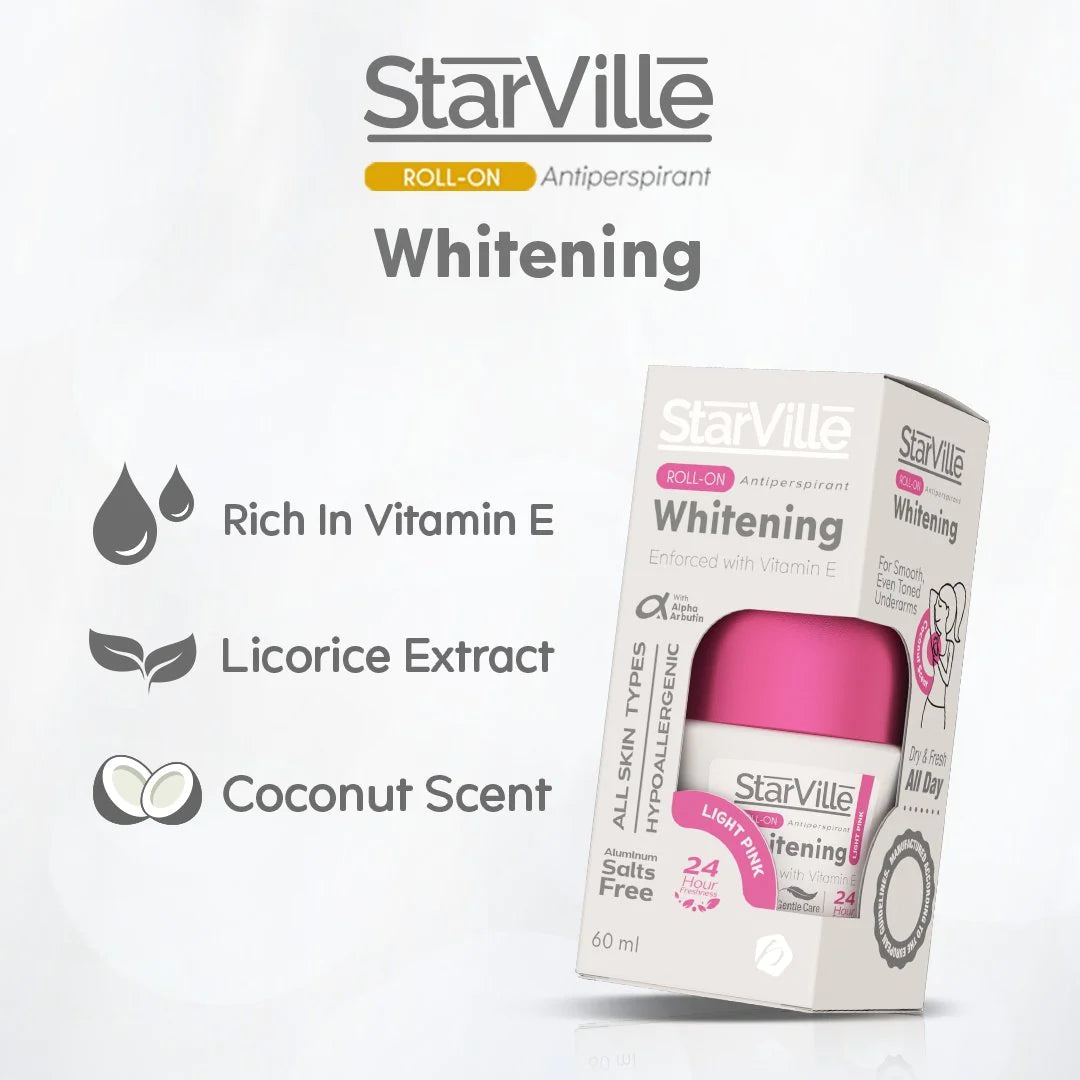 Starville Whitening Roll on Light Pink with Coconut Scent