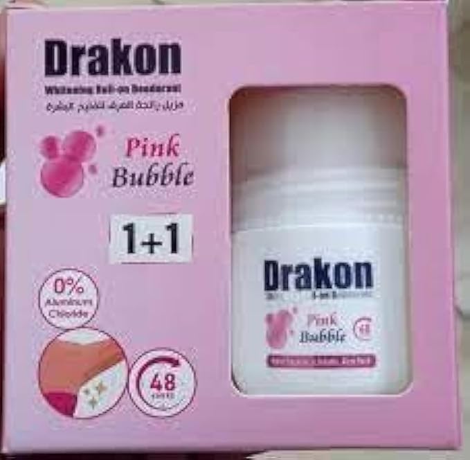 Drakon Whitening Roll-On Deodorant Pink Bubble (1+1) Promo Pack